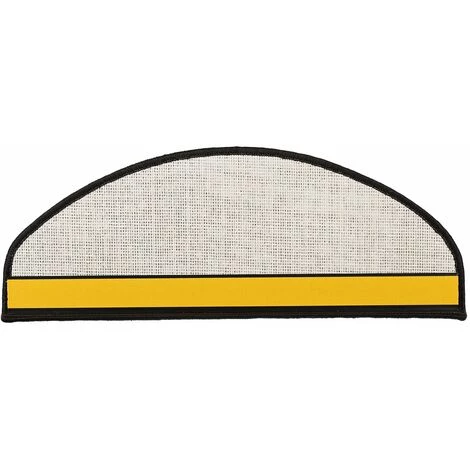 KARAT Tapis D'escalier Lyon Noir 78 19x56cm Semi-circulaire - Noir 2 KARAT Tapis D'escalier Lyon Noir 78 19x56cm Semi-circulaire - Noir – Image 2