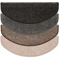 KARAT Tapis D'escalier Lyon Noir 78 19x56cm Semi-circulaire - Noir 8 KARAT Tapis D'escalier Lyon Noir 78 19x56cm Semi-circulaire - Noir -Tapis et paillasson Soldes 46918345 4