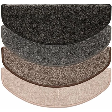 KARAT Tapis D'escalier Lyon Noir 78 19x56cm Semi-circulaire - Noir 4 KARAT Tapis D'escalier Lyon Noir 78 19x56cm Semi-circulaire - Noir – Image 4