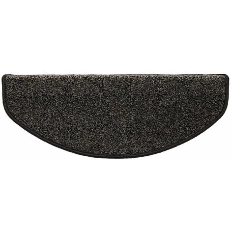 KARAT Tapis D'escalier Lyon Noir 78 19x56cm Semi-circulaire - Noir 5 KARAT Tapis D'escalier Lyon Noir 78 19x56cm Semi-circulaire - Noir – Image 5