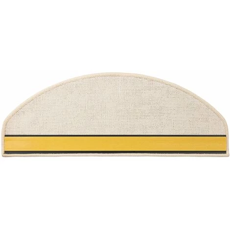 KARAT Tapis D'escalier Sundae Crème 20 19x56cm Semi-circulaire - Crème 2 KARAT Tapis D'escalier Sundae Crème 20 19x56cm Semi-circulaire - Crème – Image 2