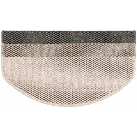 KARAT Tapis D'escalier Calcutta Aspect Sisal Taupe 56x19cm Semi-circulaire - Taupe 5 KARAT Tapis D'escalier Calcutta Aspect Sisal Taupe 56x19cm Semi-circulaire - Taupe – Image 5