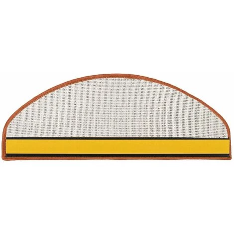 KARAT Tapis D'escalier Sabang Aspect Sisal Terre 56x19cm Semi-circulaire - Terre Cuite 2 KARAT Tapis D'escalier Sabang Aspect Sisal Terre 56x19cm Semi-circulaire - Terre Cuite – Image 2