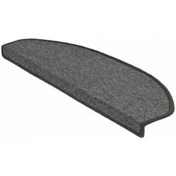 KARAT Tapis D'escalier London Gris Foncé 78 19x56cm Semi-circulaire - Gris Foncé