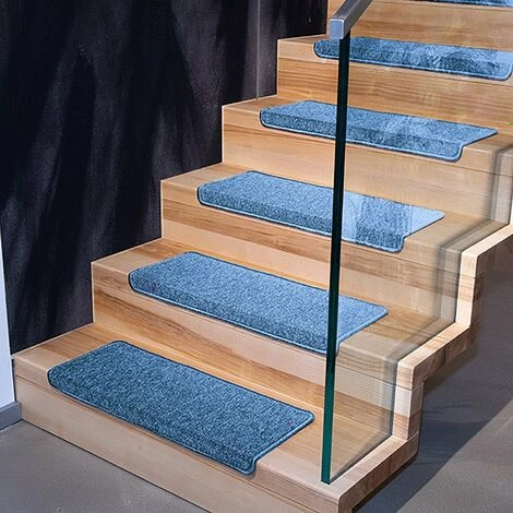 KARAT Tapis D'escalier Tobago Rectangulaire Bleu 80 - Bleu 4 KARAT Tapis D'escalier Tobago Rectangulaire Bleu 80 - Bleu – Image 4