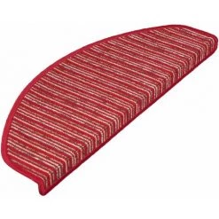KARAT Tapis D'escalier Trier Rouge 19x56cm Semi-circulaire - Rouge