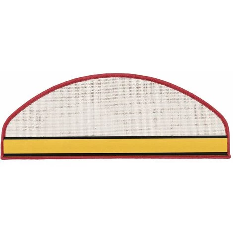 KARAT Tapis D'escalier Trier Rouge 19x56cm Semi-circulaire - Rouge 2 KARAT Tapis D'escalier Trier Rouge 19x56cm Semi-circulaire - Rouge – Image 2