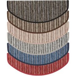 KARAT Tapis D'escalier Trier Rouge 19x56cm Semi-circulaire - Rouge 8 KARAT Tapis D'escalier Trier Rouge 19x56cm Semi-circulaire - Rouge -Tapis et paillasson Soldes 46918484 4