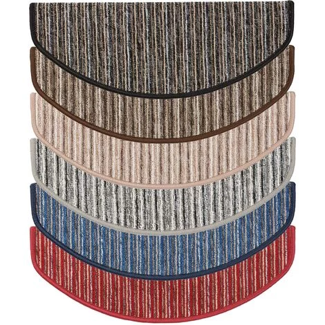 KARAT Tapis D'escalier Trier Rouge 19x56cm Semi-circulaire - Rouge 4 KARAT Tapis D'escalier Trier Rouge 19x56cm Semi-circulaire - Rouge – Image 4