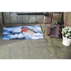 ESSCHERTDESIGN Paillasson Déco En Caoutchouc Recyclé Intérieur Extérieur Oiseau Multicolore - Multicolore -Tapis et paillasson Soldes 4707331 3