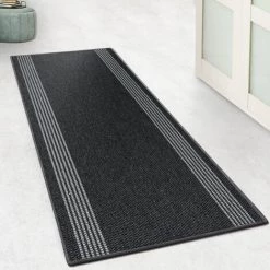 KARAT Tapis De Passage Sur Mesure Natura Aspect Sisal Anthracite 80 X 100 Cm - Anthracite