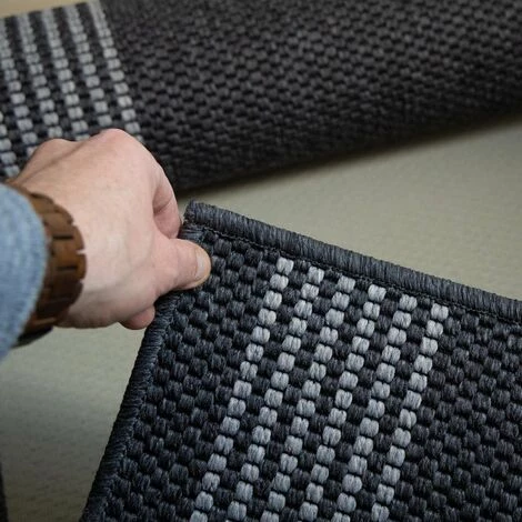 KARAT Tapis De Passage Sur Mesure Natura Aspect Sisal Anthracite 80 X 100 Cm - Anthracite 3 KARAT Tapis De Passage Sur Mesure Natura Aspect Sisal Anthracite 80 X 100 Cm - Anthracite – Image 3