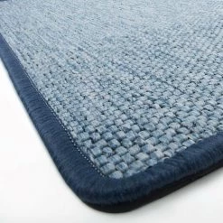 KARAT Chemin De Tapis Sur Mesure Aspect Sisal Sabang Bleu 50 X 150 Cm - Bleu -Tapis et paillasson Soldes 47156489 3
