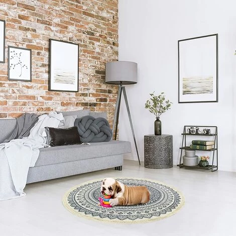 Tapis Ronds En Coton 90cm Lavables En Machine Tissés à La Main Glands Tapis Cercle Tapis Chic Motif Bohème Tapis De Sol Tapis Bohème Pour Chambre Salon Canapé Table Basse Balançoire Chaise Côté Lit (92 * 92),HANBING 4 Tapis Ronds En Coton 90cm Lavables En Machine Tissés à La Main Glands Tapis Cercle Tapis Chic Motif Bohème Tapis De Sol Tapis Bohème Pour Chambre Salon Canapé Table Basse Balançoire Chaise Côté Lit (92 * 92),HANBING – Image 4