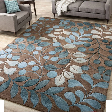 Tapis D'art Floral Abstrait Nordique, Tapis De Sol Antidérapant Pour Salon, Chambre à Coucher, Tapis De Cuisine à La Mode, Tapis De Sol (marron, 50 * 80),HANBING 2 Tapis D'art Floral Abstrait Nordique, Tapis De Sol Antidérapant Pour Salon, Chambre à Coucher, Tapis De Cuisine à La Mode, Tapis De Sol (marron, 50 * 80),HANBING – Image 2