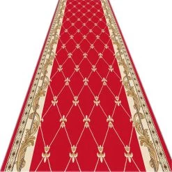 Tapis De Couloir D'entrée De Couloir Rouge Vintage Tapis De Couloir Long Et étroit Pour Couloir 0,6 M 0,9 M 1,2 M 1,4 M 1,6 M Tapis De Sol Lavable Antidérapant (90 * 100),HANBING