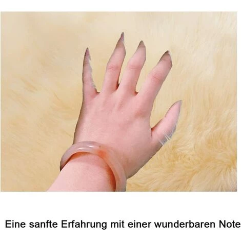 Tapis En Fausse Peau D'agneau Tapis En Fausse Fourrure En Peau De Mouton Shaggy Fourrure à Poils Longs Tapis En Imitation Peau D'agneau Super Doux Pour Chaise Canapé-lit Tapis Salon Chambre Chambre D'enfant (Beige, 30x40cm),HANBING 4 Tapis En Fausse Peau D'agneau Tapis En Fausse Fourrure En Peau De Mouton Shaggy Fourrure à Poils Longs Tapis En Imitation Peau D'agneau Super Doux Pour Chaise Canapé-lit Tapis Salon Chambre Chambre D'enfant (Beige, 30x40cm),HANBING – Image 4