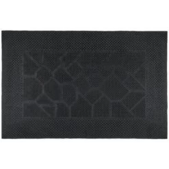 Relaxdays Paillasson Caoutchouc, 40 X 60 Cm, Antidérapant, Résistant, Caillebotis Extérieur, Tapis Entrée, Picots, Noir
