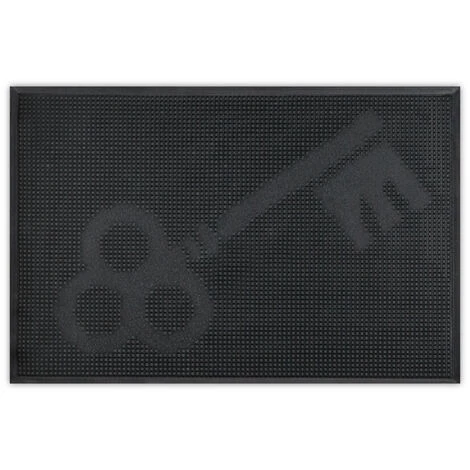 Relaxdays Paillasson Caoutchouc, 40 X 60 Cm, Antidérapant, Résistant, Caillebotis Extérieur, Tapis Entrée, Clés, Noir 1 Relaxdays Paillasson Caoutchouc, 40 X 60 Cm, Antidérapant, Résistant, Caillebotis Extérieur, Tapis Entrée, Clés, Noir