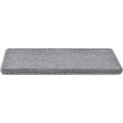 Lot De 15 Marchettes D'escalier Rectangulaires Antidérpantes 65 X 24 Cm Avec Bord Gris Clair [en.casa] -Tapis et paillasson Soldes 47315678 3