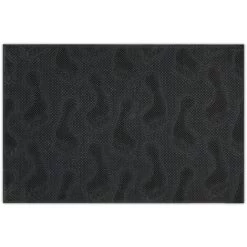 Relaxdays Paillasson Caoutchouc, 40x60 Cm, Antidérapant, Résistant Aux Intempéries, Empreinte Pieds, Picots, Noir