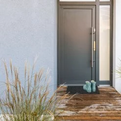 Relaxdays Paillasson Caoutchouc, 40x60 Cm, Antidérapant, Résistant Aux Intempéries, Empreinte Pieds, Picots, Noir -Tapis et paillasson Soldes 47478522 3