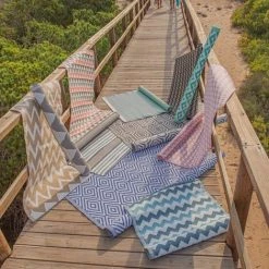 LOLA HOME Tapis De Jardin Safos En Polypropylène Corail Pour Couloir Extérieur 90x150 Cm