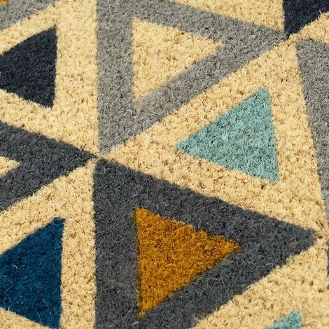 LOLAHOME Paillasson Abstrait Géométrique Multicolore En Fibre De Coco Naturelle 40x60 Cm 2 LOLAHOME Paillasson Abstrait Géométrique Multicolore En Fibre De Coco Naturelle 40x60 Cm – Image 2