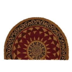 LOLAHOME Tapis D'éventail Antidérapant En Fibre De Coco Marron 60x40 Cm