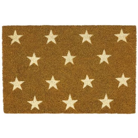 LOLAHOME Paillasson étoile En Fibre De Coco Marron Antidérapant 60x40 Cm. 1 LOLAHOME Paillasson étoile En Fibre De Coco Marron Antidérapant 60x40 Cm.