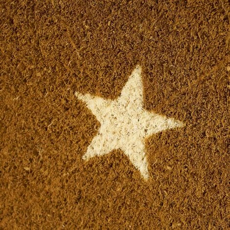 LOLAHOME Paillasson étoile En Fibre De Coco Marron Antidérapant 60x40 Cm. 2 LOLAHOME Paillasson étoile En Fibre De Coco Marron Antidérapant 60x40 Cm. – Image 2