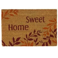 LOLAHOME Paillasson Antidérapant En Fibre De Coco Marron 60x40 Cm