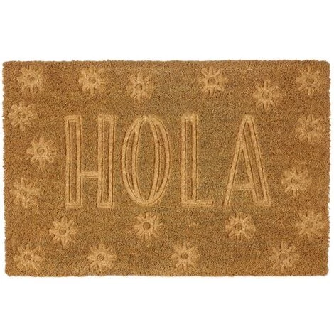 LOLAHOME Tapis De Fleurs En Fibre De Coco Marron Antidérapant 60x40 Cm. 1 LOLAHOME Tapis De Fleurs En Fibre De Coco Marron Antidérapant 60x40 Cm.