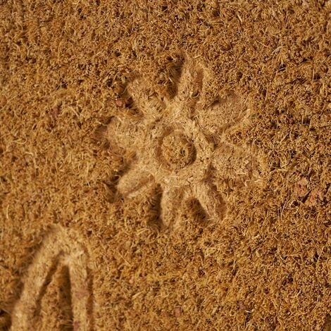 LOLAHOME Tapis De Fleurs En Fibre De Coco Marron Antidérapant 60x40 Cm. 3 LOLAHOME Tapis De Fleurs En Fibre De Coco Marron Antidérapant 60x40 Cm. – Image 3