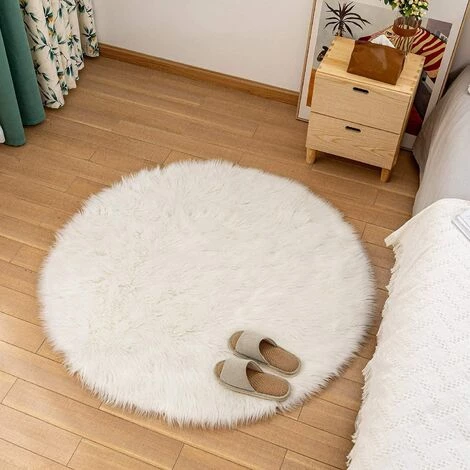 GUAZHUNIFR Tapis Tapis Et Paillasson Paillasson Antidérapant De Luxe En Laine Artificielle Pour Salon, Chambre, Salle De Bain, Canapé Ou Coussin, Blanc, 60 X 60 Cm Guazhuni 4 GUAZHUNIFR Tapis Tapis Et Paillasson Paillasson Antidérapant De Luxe En Laine Artificielle Pour Salon, Chambre, Salle De Bain, Canapé Ou Coussin, Blanc, 60 X 60 Cm Guazhuni – Image 4