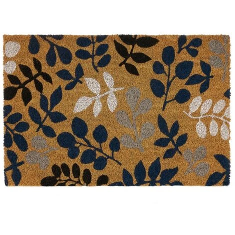 LOLAHOME Paillasson Antidérapant En Fibre De Coco Marron Et Argent 60x40 Cm 1 LOLAHOME Paillasson Antidérapant En Fibre De Coco Marron Et Argent 60x40 Cm