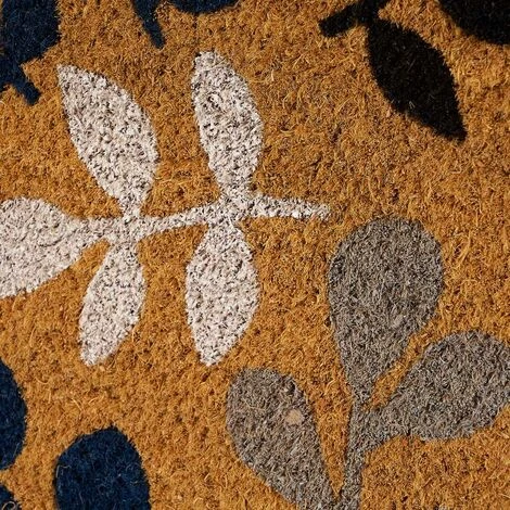 LOLAHOME Paillasson Antidérapant En Fibre De Coco Marron Et Argent 60x40 Cm 2 LOLAHOME Paillasson Antidérapant En Fibre De Coco Marron Et Argent 60x40 Cm – Image 2