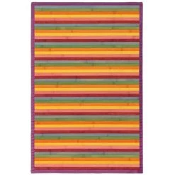 LOLAHOME Tapis D'allée En Bambou Orange 60x90 Cm