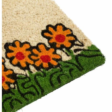 LOLA HOME Paillasson Antidérapant En Fibre De Coco Naturelle Orange 40x60 Cm 3 LOLA HOME Paillasson Antidérapant En Fibre De Coco Naturelle Orange 40x60 Cm – Image 3