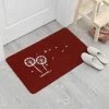 GroupM Tapis De Sol Antidérapant Pour Entrée Cuisine Et Salle De Bain (pissenlit Rouge Vin 40*60cm)