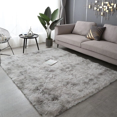 GroupM Long-haired Thick Absorbent Silk And Wool Tie-dye Carpet (water Grey, 80cm*120cm) 1 GroupM Long-haired Thick Absorbent Silk And Wool Tie-dye Carpet (water Grey, 80cm*120cm)