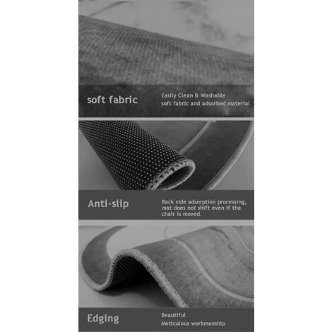 VERSAILLESFR Tapis Chaise De Bureau Anti Bruit, Versailles Tapis Rond, Antidérapant Et Sans Lavage, Tapis De Protection De Sol Pour La Maison Et Le Bureau(Color:Bleu,Size:100cm/39in) 2 VERSAILLESFR Tapis Chaise De Bureau Anti Bruit, Versailles Tapis Rond, Antidérapant Et Sans Lavage, Tapis De Protection De Sol Pour La Maison Et Le Bureau(Color:Bleu,Size:100cm/39in) – Image 2