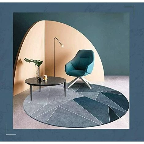 VERSAILLESFR Tapis Chaise De Bureau Anti Bruit, Versailles Tapis Rond, Antidérapant Et Sans Lavage, Tapis De Protection De Sol Pour La Maison Et Le Bureau(Color:Bleu,Size:100cm/39in) 4 VERSAILLESFR Tapis Chaise De Bureau Anti Bruit, Versailles Tapis Rond, Antidérapant Et Sans Lavage, Tapis De Protection De Sol Pour La Maison Et Le Bureau(Color:Bleu,Size:100cm/39in) – Image 4