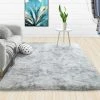VERSAILLESFR Tapis Chambre Shaggy Versailles Tapis Pour Salon Shaggy Tapis De Sol Grand Pour Couloir Soft Tapis à Poils Longs Moelleux Tapis Antidérapant Intérieur Moelleux épais Pour Salon Chambre(Gris Blanc,80*160cm)