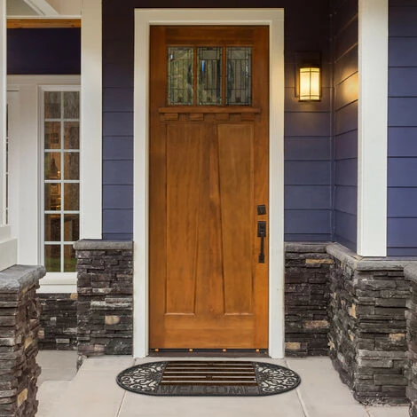 Relaxdays Paillasson En Fonte Avec Brosse Essuie-pieds Tapis D'entrée En Fonte Ovale "WELCOME" H X L X P: 4 X 65 X 37 Cm Style Maison De Campagne Ancien Anti-dérapant, Bronze 3 Relaxdays Paillasson En Fonte Avec Brosse Essuie-pieds Tapis D'entrée En Fonte Ovale "WELCOME" H X L X P: 4 X 65 X 37 Cm Style Maison De Campagne Ancien Anti-dérapant, Bronze – Image 3