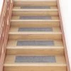 VidaXL Tapis D'escalier Autocollants Rectangulaire 15 Pcs 76x20 Cm - Gris