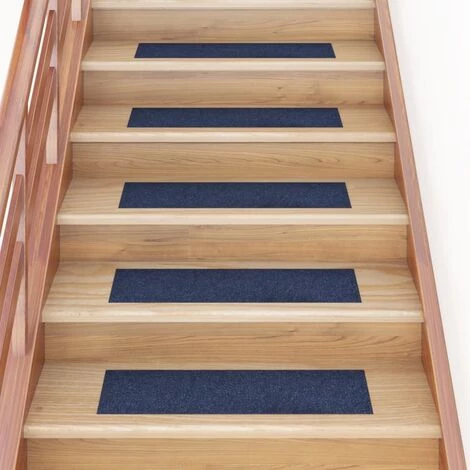 VidaXL Tapis D'escalier Autocollants Rectangulaire 15 Pcs 76x20cm Bleu - Bleu 1 VidaXL Tapis D'escalier Autocollants Rectangulaire 15 Pcs 76x20cm Bleu - Bleu