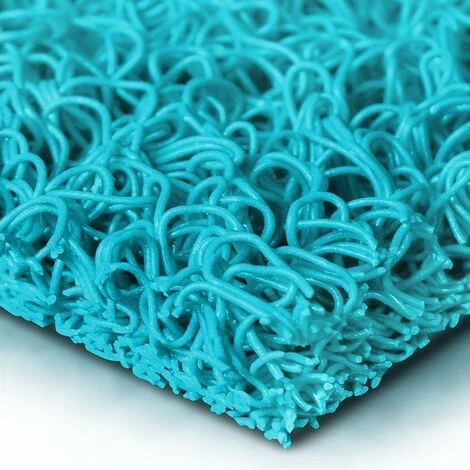 ETM Tapis à Boucles Coupe Turquoise 120 X 50 Cm - Turquoise 2 ETM Tapis à Boucles Coupe Turquoise 120 X 50 Cm - Turquoise – Image 2