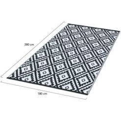 IDMARKET Tapis Extérieur BAHAMAS Noir 180 X 280 CM -Tapis et paillasson Soldes 48508851 5