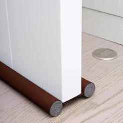 Fond Joint De Porte, Joint De Porte Interieur Universel, Calfeutrer Bas De Porte, Isolant Phonique Thermique Bande D'étanchéité, Pour Vent/Anti-Insectes/Insonorisant (96 Cm, Brun)，Starlight